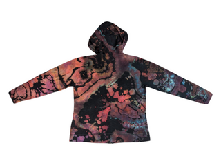 Women's XL Reverse Tie-dye Lightweight Zip Up Hoodie