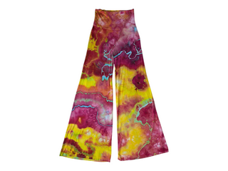 Women's Small Tie-dye Fold over Palazzo Pants