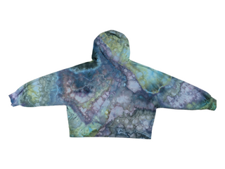 Women's XXL Tie-dye Gap Zip-up Cropped Hoodie