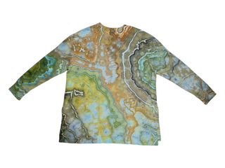 Women's Small Tie-dye Oversized Long-sleeved T-Shirt