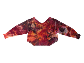 Women's XL Tie-dye Off Shoulder V-Neck Top