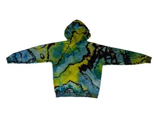 Men's Medium Reversed Tie-dye Zip-up Hoodie