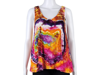 Women's Medium Tie-dye Flowy Tank Top