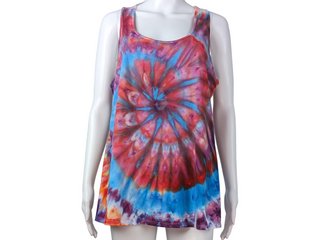 Women's XL Tie-dye Flowy Racerback Tank Top