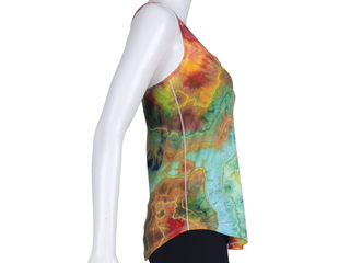 Women's XS Tie-dye Rainbow Racerback Tank Top
