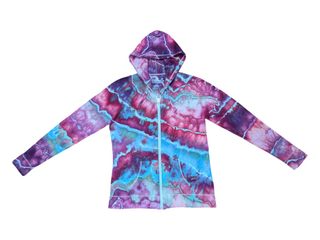 Women's Medium Tie-dye Lightweight Zip Up Hoodie