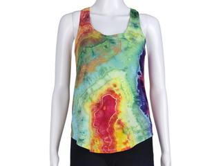 Women's XS Tie-dye Rainbow Racerback Tank Top