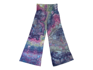 Women's XL Tie-dye Fold over Palazzo Pants