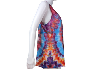 Women's XL Tie-dye Flowy Racerback Tank Top