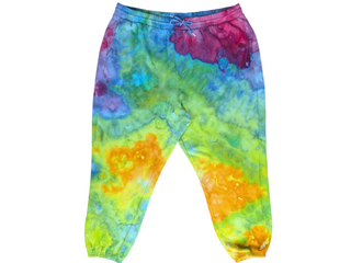 Women's 3XL Rainbow Tie-dye Sweatpants