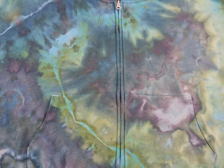 Women's XXL Tie-dye Gap Zip-up Cropped Hoodie