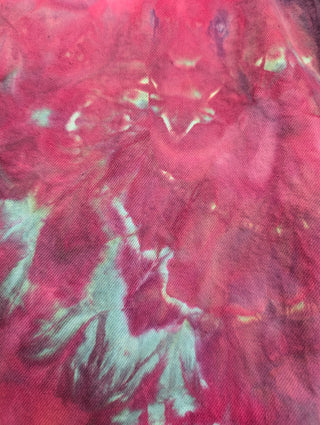 Women's XL Tie-dye Croped Jean Jacket