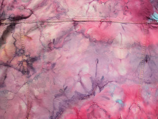 Women's XL Tie-dye Croped Jean Jacket