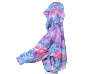 Women's XXL Tie-dye Gap Zip-up Cropped Hoodie