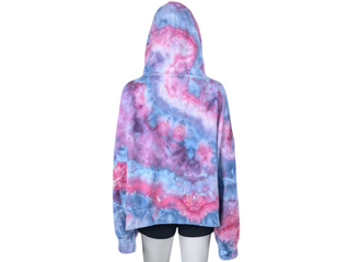 Women's XXL Tie-dye Gap Zip-up Cropped Hoodie