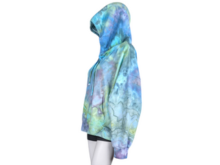 Women's XXL Tie-dye Gap Zip-up Cropped Hoodie