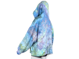Women's XXL Tie-dye Gap Zip-up Cropped Hoodie