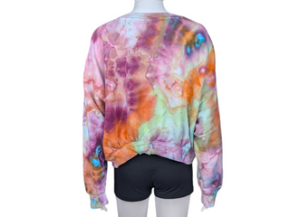 Women's Large Tie-dye Cropped Sweatshirt