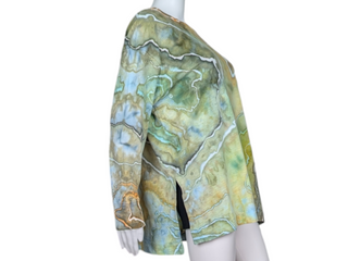 Women's Small Tie-dye Oversized Long-sleeved T-Shirt