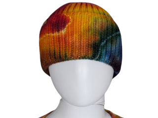 Rainbow Tie-dye Winter Beanie Hat