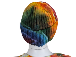 Rainbow Tie-dye Winter Beanie Hat