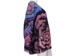 Women's 3XL Reverse Tie-dye Long Sleeve Top
