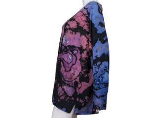 Women's 3XL Reverse Tie-dye Long Sleeve Top