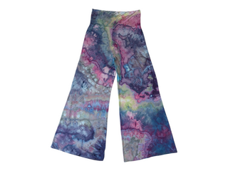 Women's XL Tie-dye Fold over Palazzo Pants