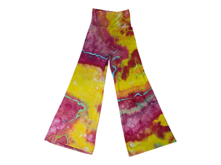 Women's Small Tie-dye Fold over Palazzo Pants