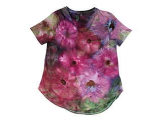Women's Medium Tie-dye V-Neck Top