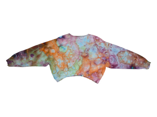 Women's Large Tie-dye Cropped Sweatshirt