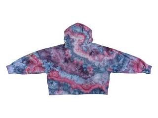 Women's XXL Tie-dye Gap Zip-up Cropped Hoodie