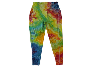 Women's 2XL Rainbow Tie-dye Yoga Pants