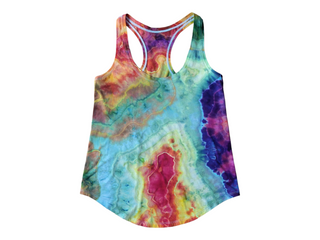 Women's XS Tie-dye Rainbow Racerback Tank Top