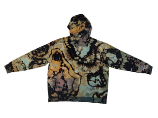 Men's XXL Reversed Tie-dye Zip-up Hoodie