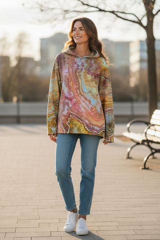 Women's 2XL Tie-dye Pullover Hoodie