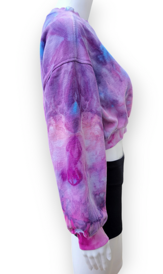 Women's XS Tie-dye Crop Sweatshirt