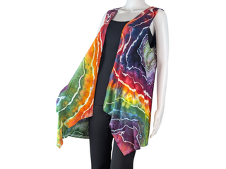 Women's Small Flowy Tie-dye Vest
