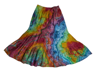 Women's Medium Reverse Tie-dye Flowy Skirt