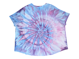 Women's 3XL Tie-dye V-Neck Spiral Top