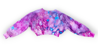 Women's XS Tie-dye Crop Sweatshirt