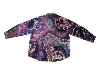 Women's XL Tie-dye Button-Down Shirt