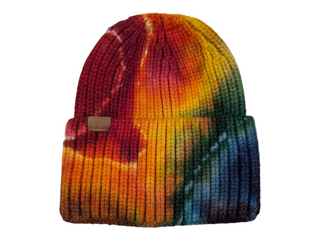 Rainbow Tie-dye Winter Beanie Hat