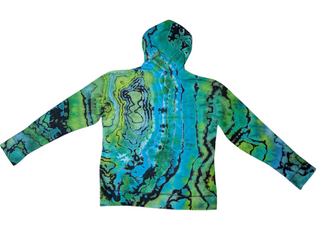 Women's Medium Reverse Tie-dye Lightweight Zip Up Hoodie