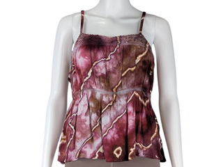 Women's Large Tie-dye Flowy Tank Top