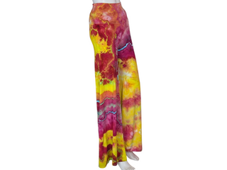 Women's Small Tie-dye Fold over Palazzo Pants