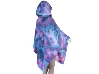 Tie-dye Hooded Poncho
