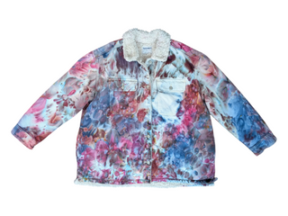 Women's XL Tie-dye Lined Jean Jacket