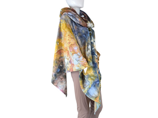 Tie-dyed Hooded Poncho