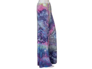 Women's XL Tie-dye Fold over Palazzo Pants